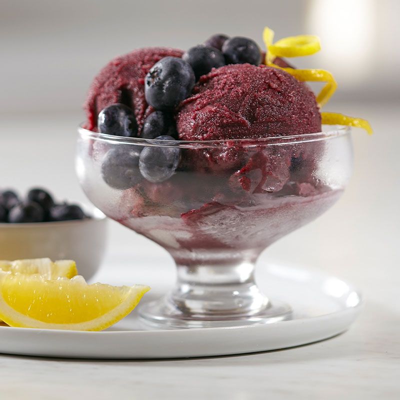Blueberry Basil Sorbet