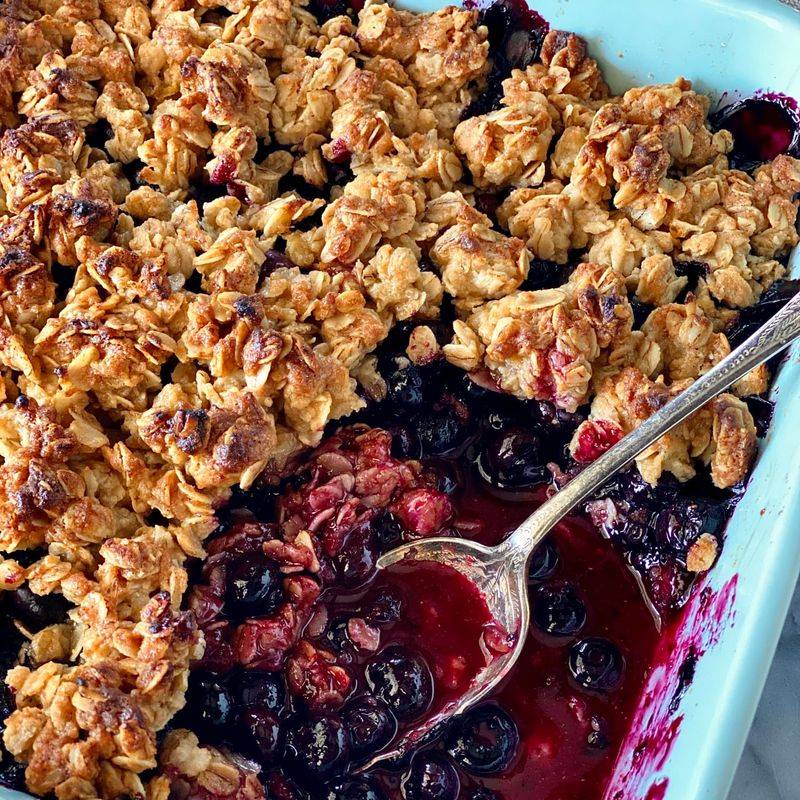Warm Blueberry Crisp
