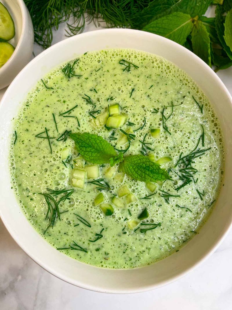 Cold Cucumber Soup With Dill