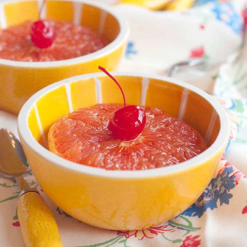 Grapefruit Halves With Sugar