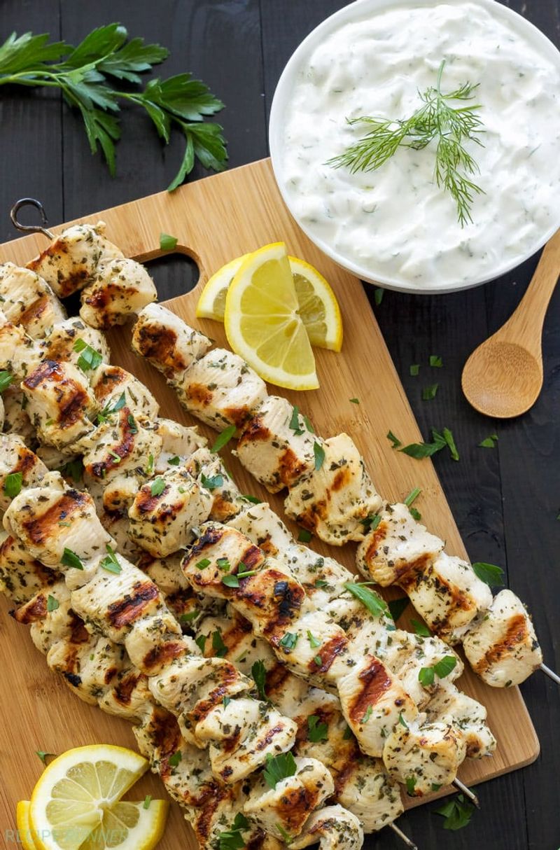 Greek Chicken With Cucumber Yogurt Sauce