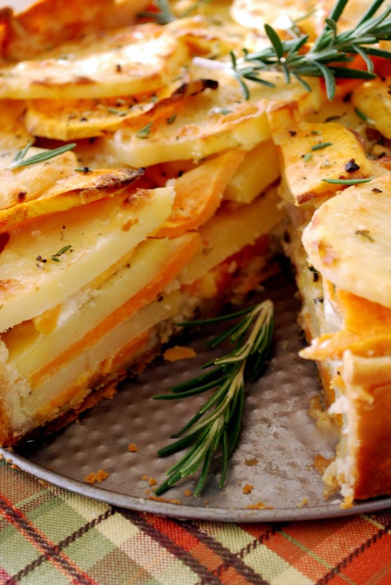 Sweet Potato and Yukon Gold Layered Casserole