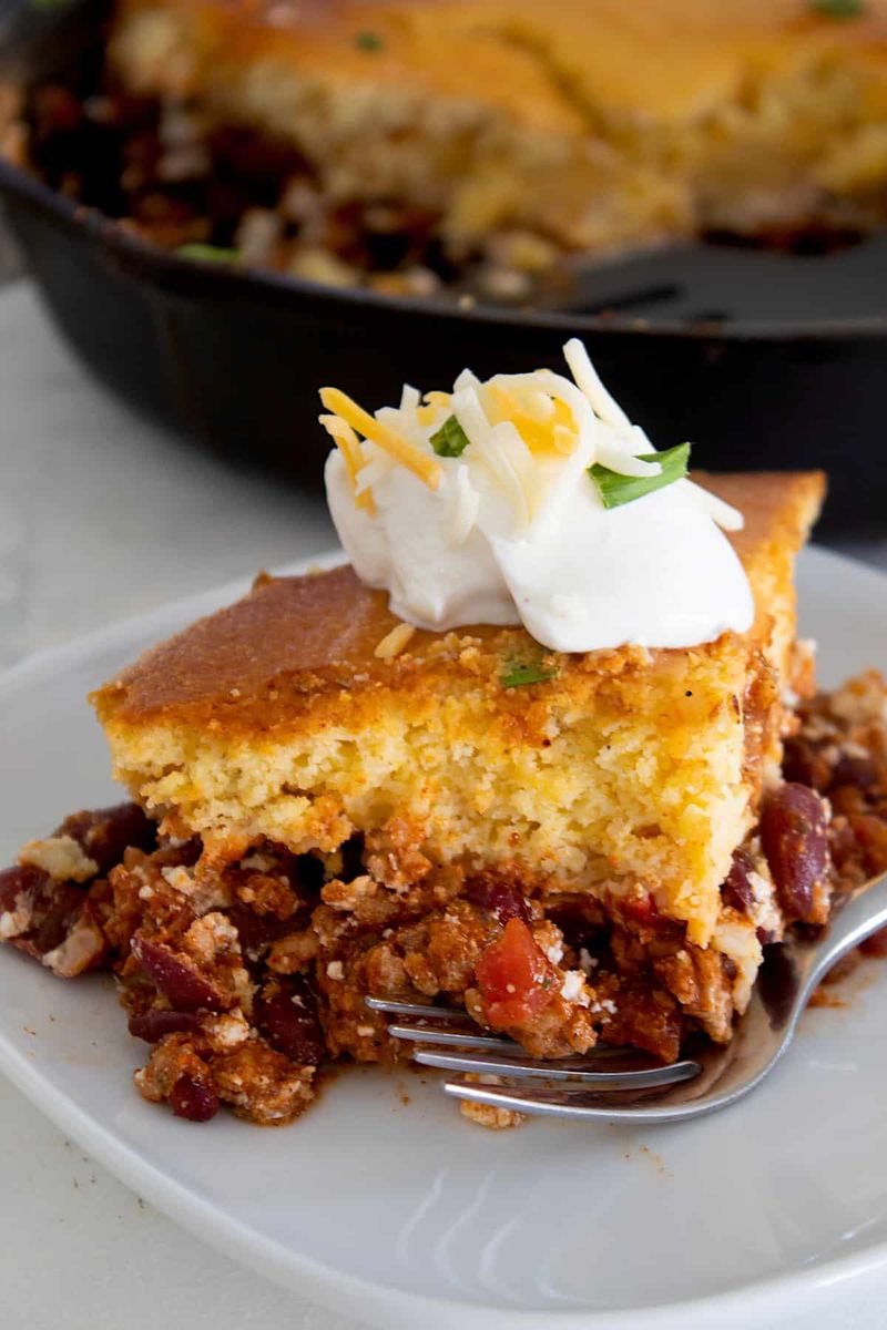 Cornbread Chili Stack-Up
