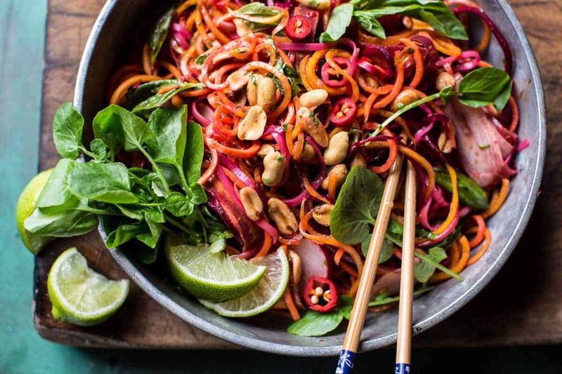 Rainbow Pad Thai Salad