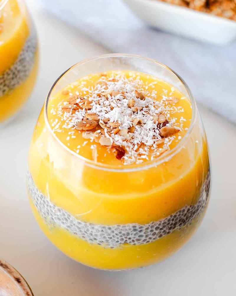 Mango Coconut Chia Pudding Parfaits