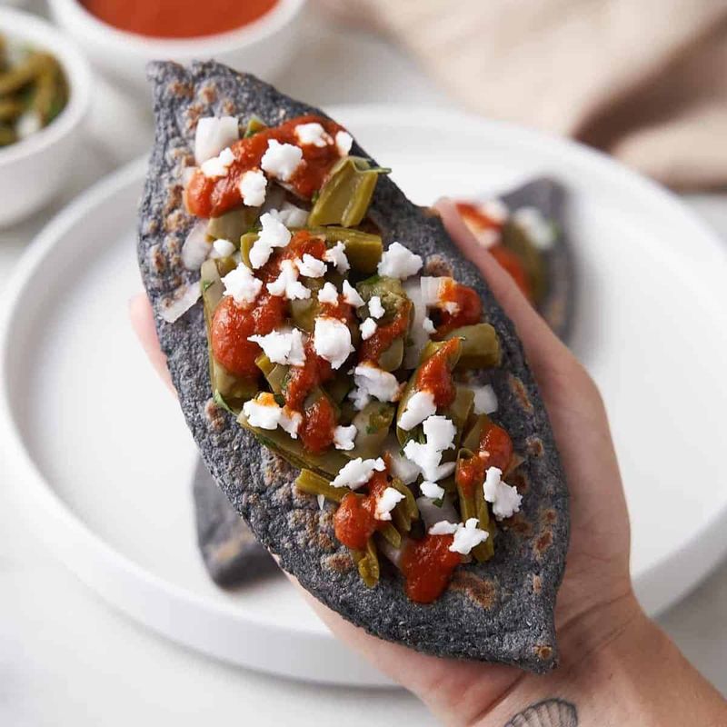 Spicy Bean And Queso Fresco Tlacoyos