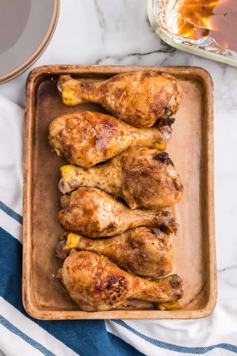 Chicken Drumsticks Wrapped In Foil