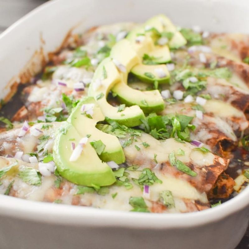 Mole Chicken Enchilada Casserole