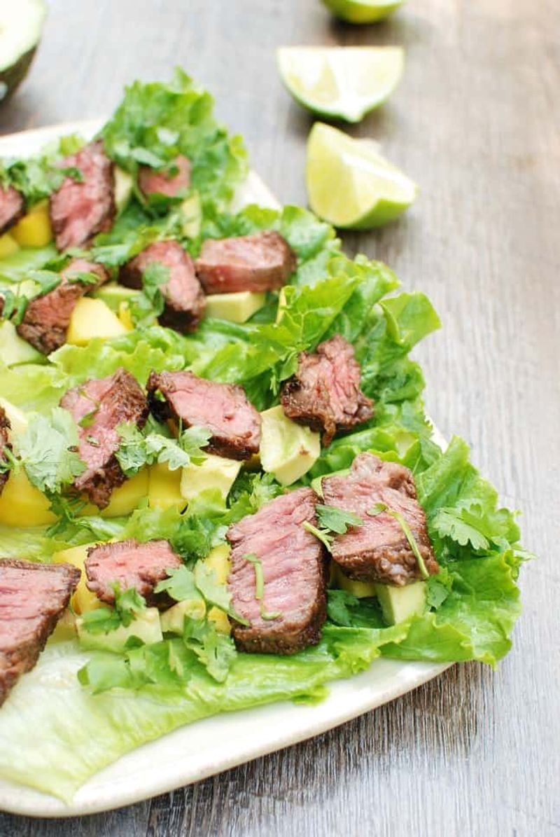 Steak And Avocado Lettuce Wraps