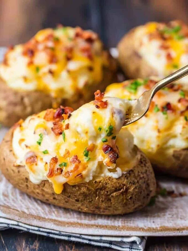 Twice-Baked Cheddar Potatoes
