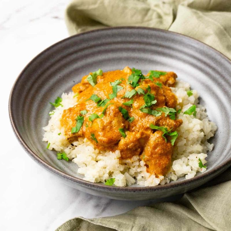 Butter Chicken With Cauliflower Rice