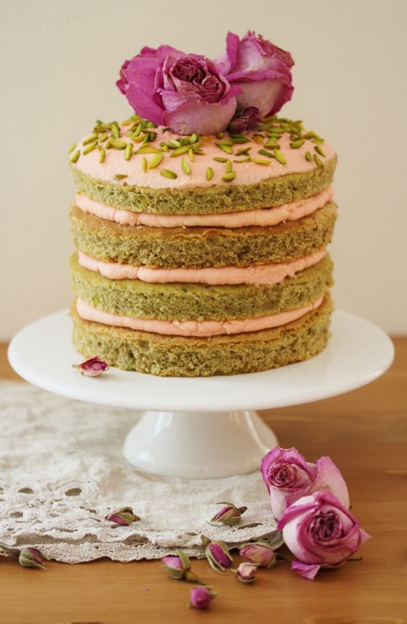 Pistachio Rose Water Cake