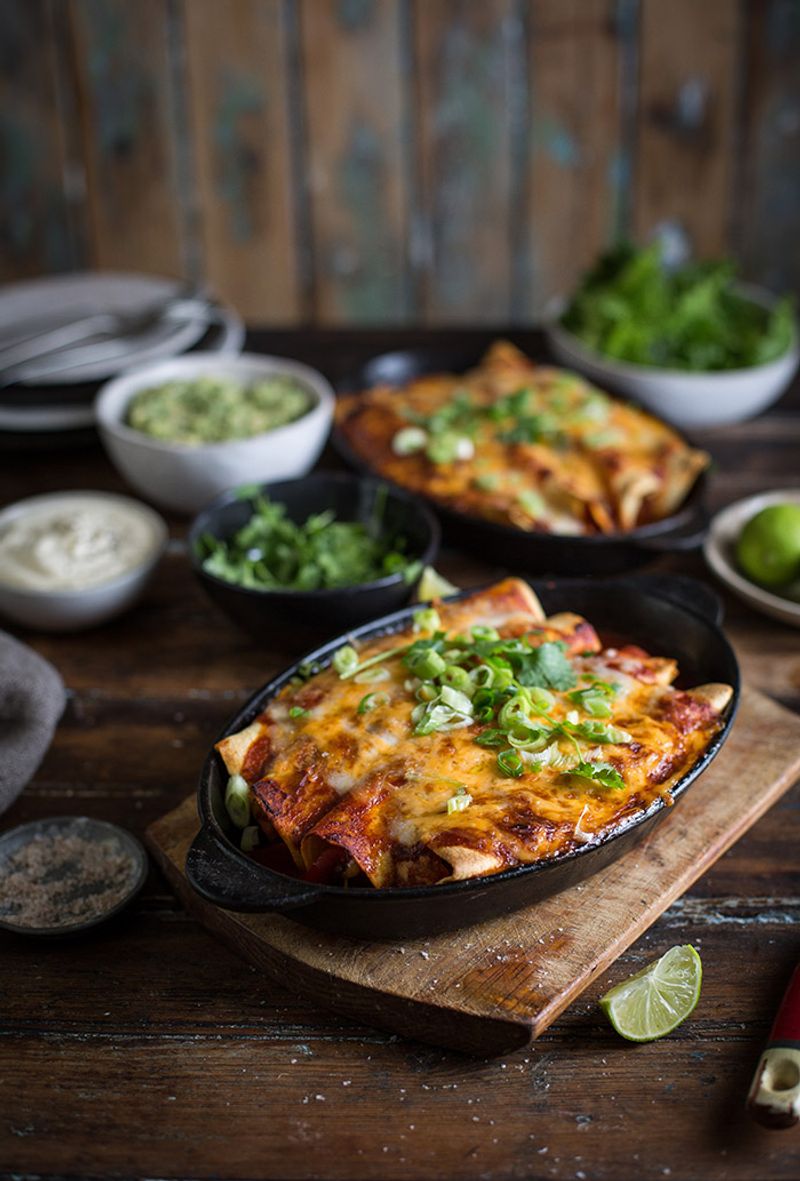 Smoky Chicken Enchiladas