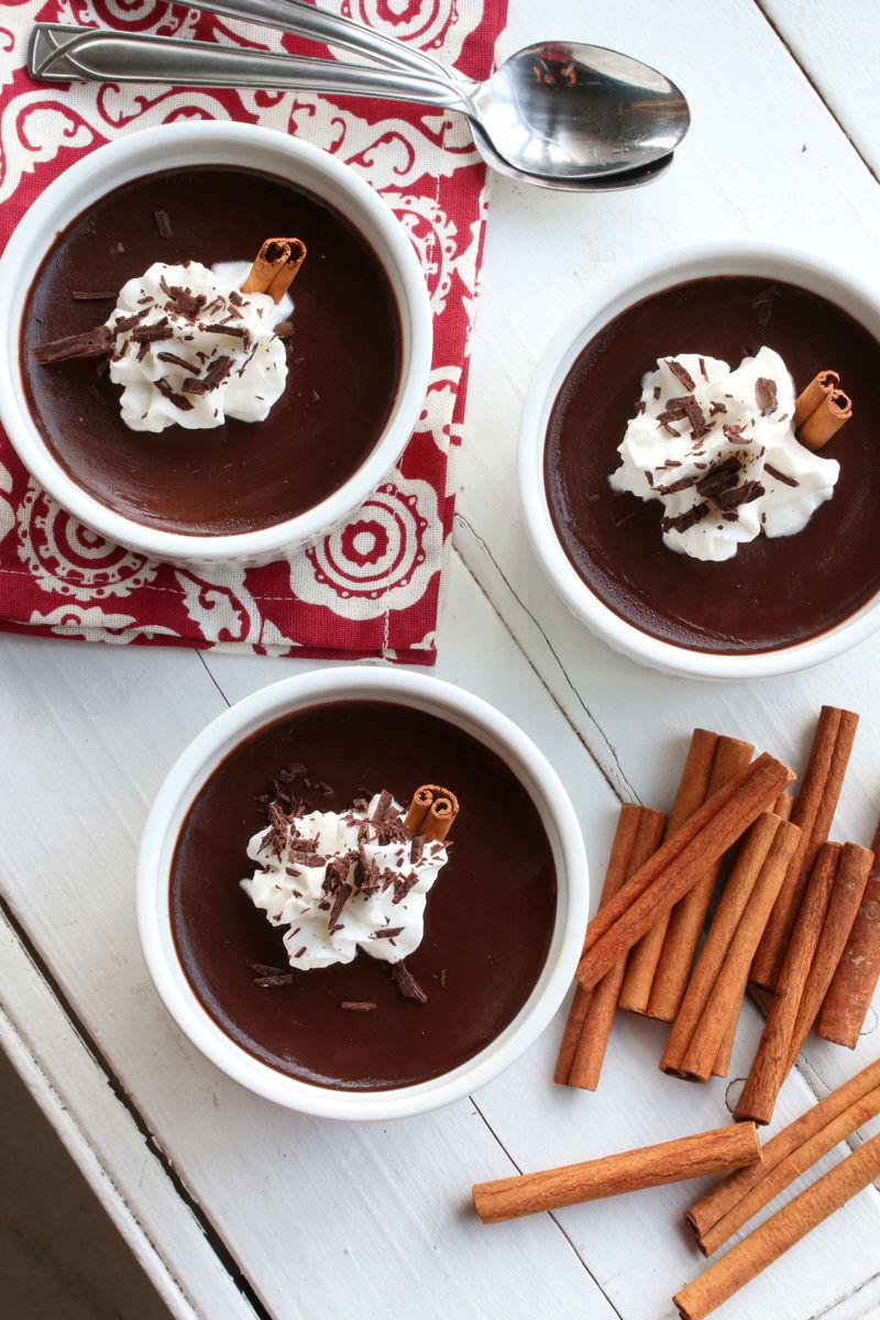 Mexican Chocolate Pudding Cups