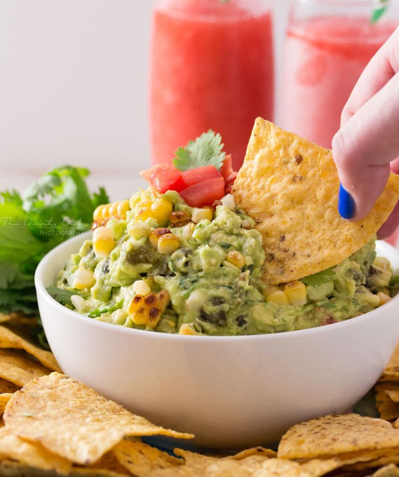 Guacamole With Roasted Poblano Peppers
