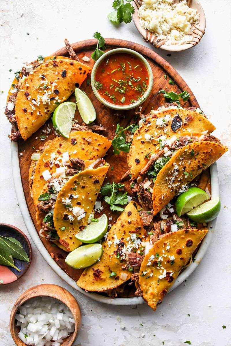 Birria Tacos With Consommé