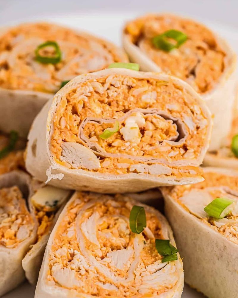 Spicy Buffalo Chicken Pinwheels
