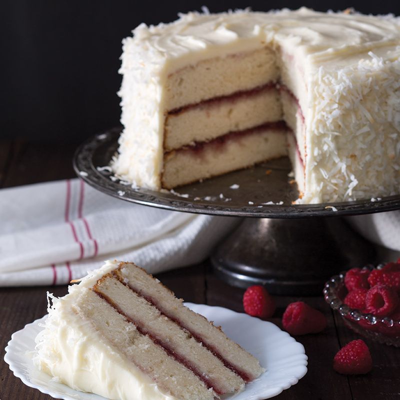 Raspberry Coconut Cake