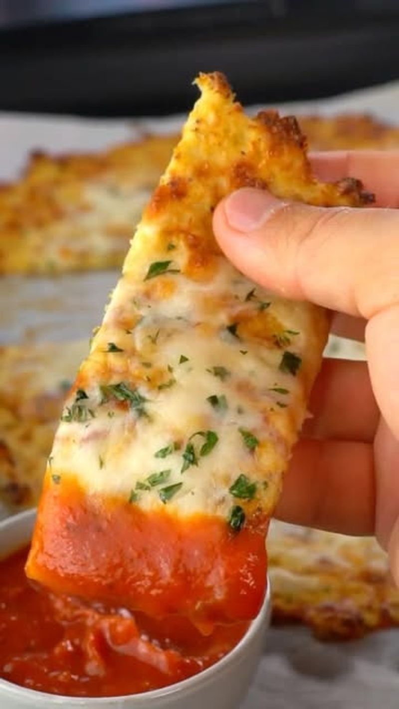 Cheesy Garlic Keto Breadsticks