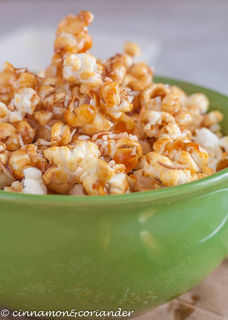 Coconut Caramel Popcorn
