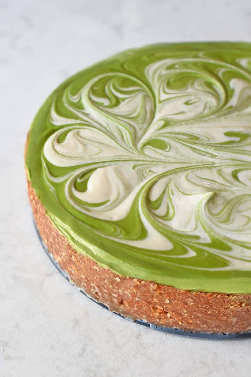 Matcha Almond Cheesecake