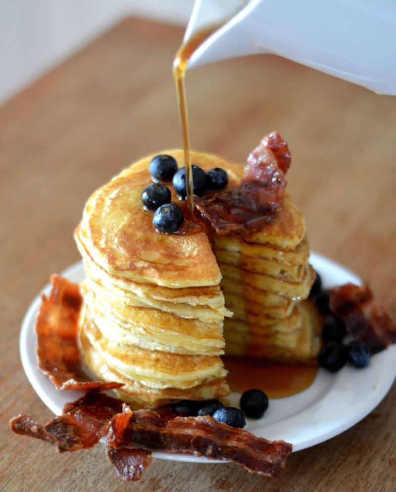Pancakes With Maple Syrup From Canada