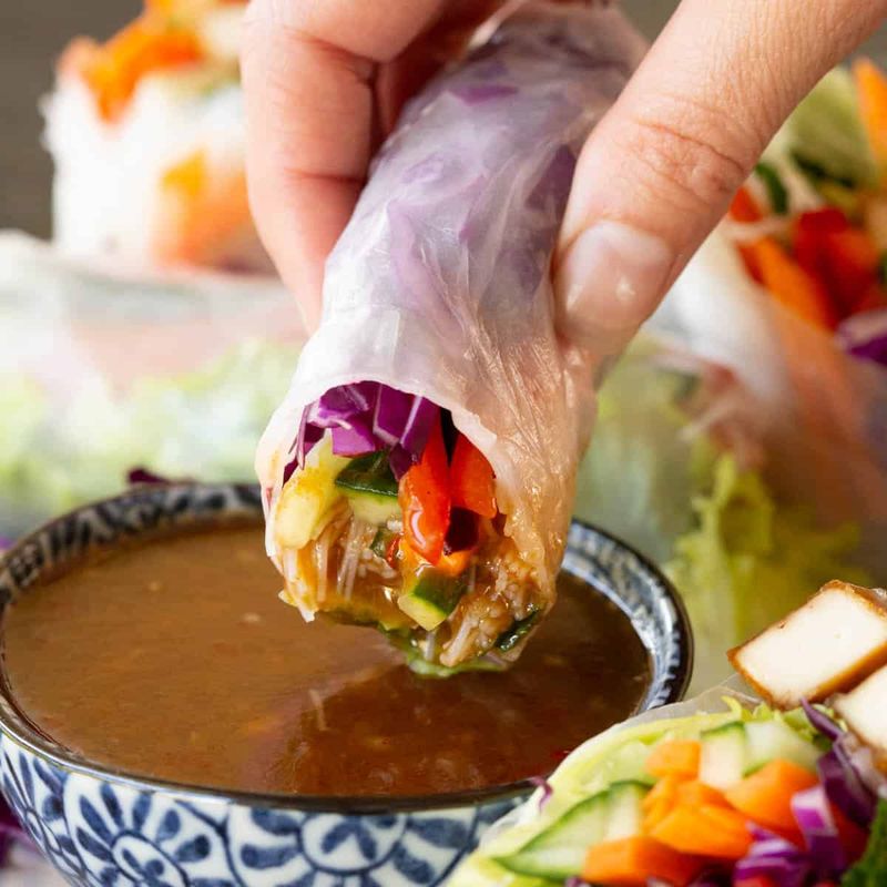 Prismatic Rice Paper Rolls