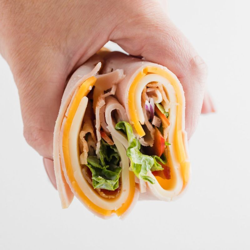 Turkey Slices With Bell Pepper Strips