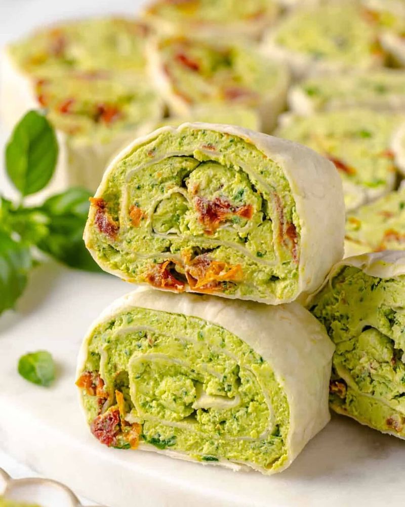 Pesto And Sun-Dried Tomato Pinwheels
