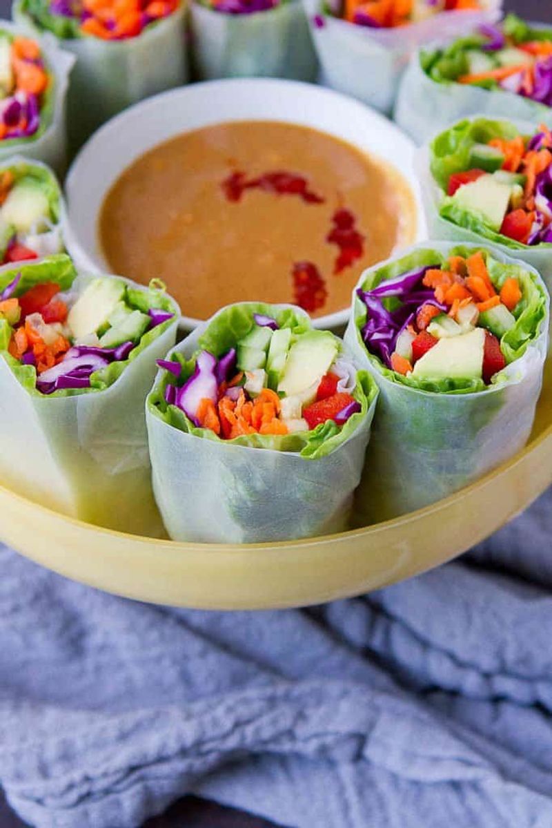 Rainbow Veggie Spring Rolls