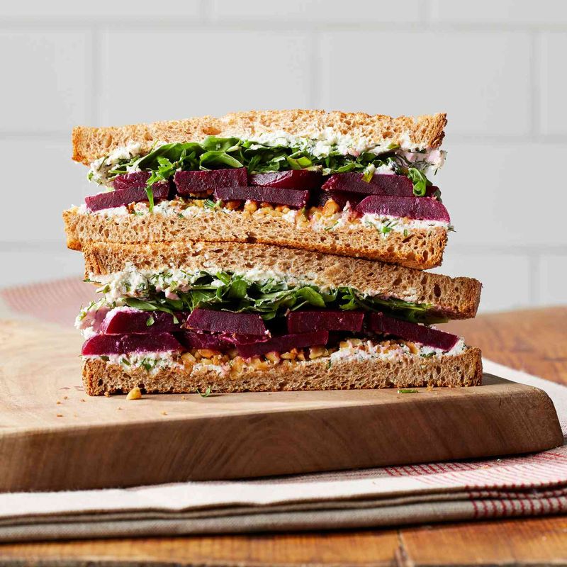 Beet And Herbed Ricotta Toast