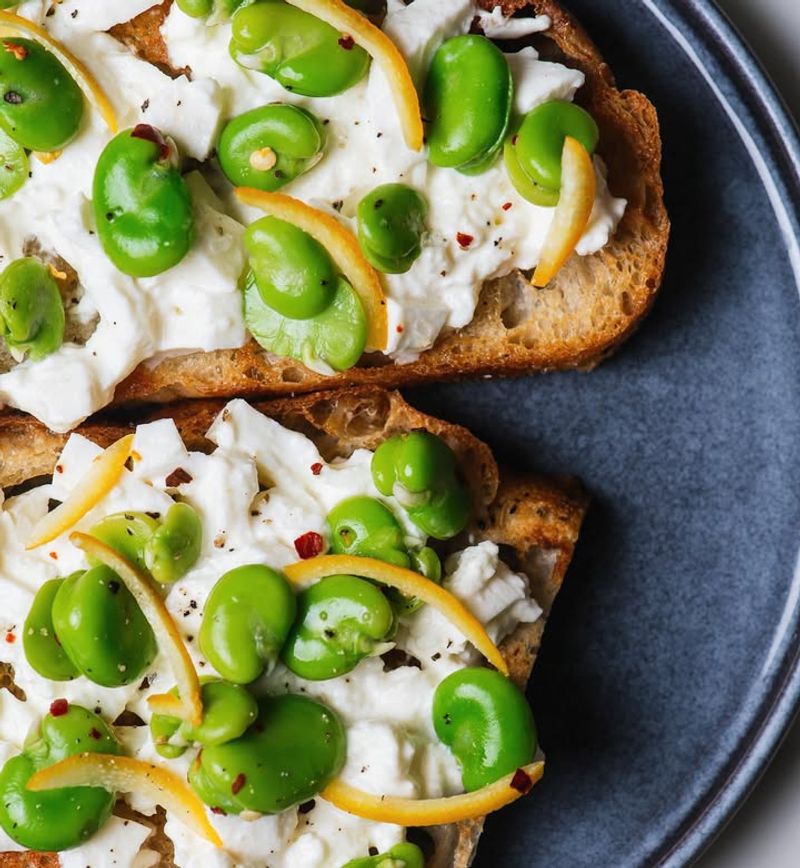 Fava Bean Bruschetta