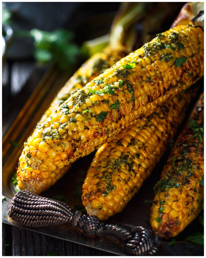 Grilled Corn With Herb Butter