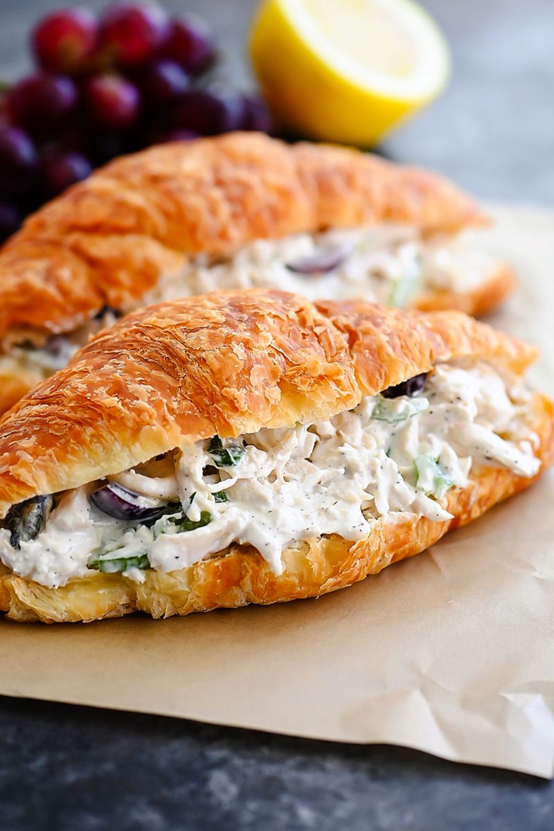 Chicken Salad Sandwiches On Croissants