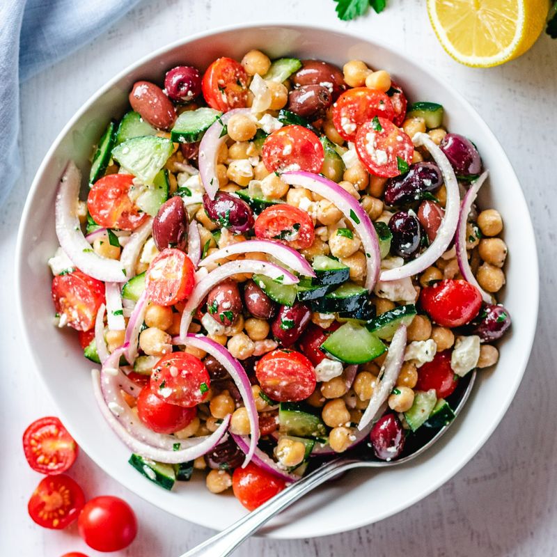 Lazy Day Mediterranean Chickpea Salad