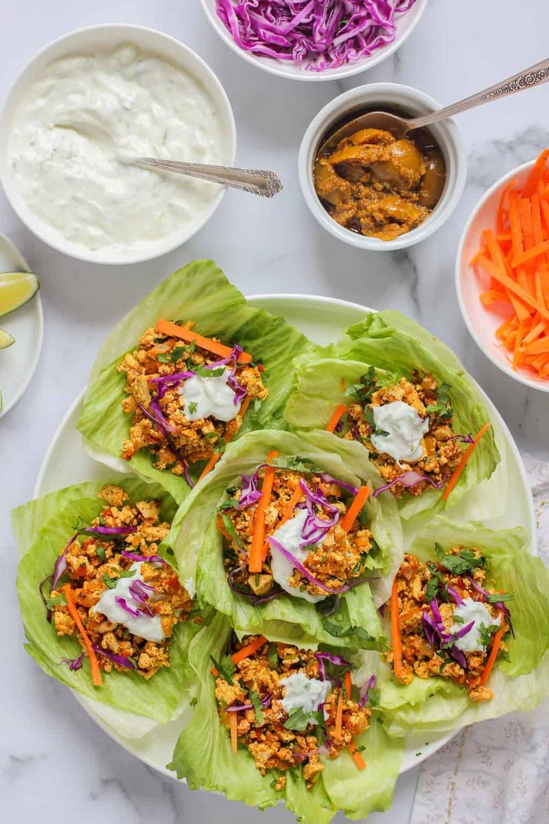 Curried Tofu Lettuce Wraps