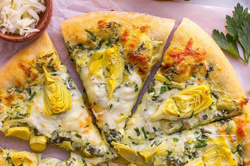Artichoke And Spinach Pizza