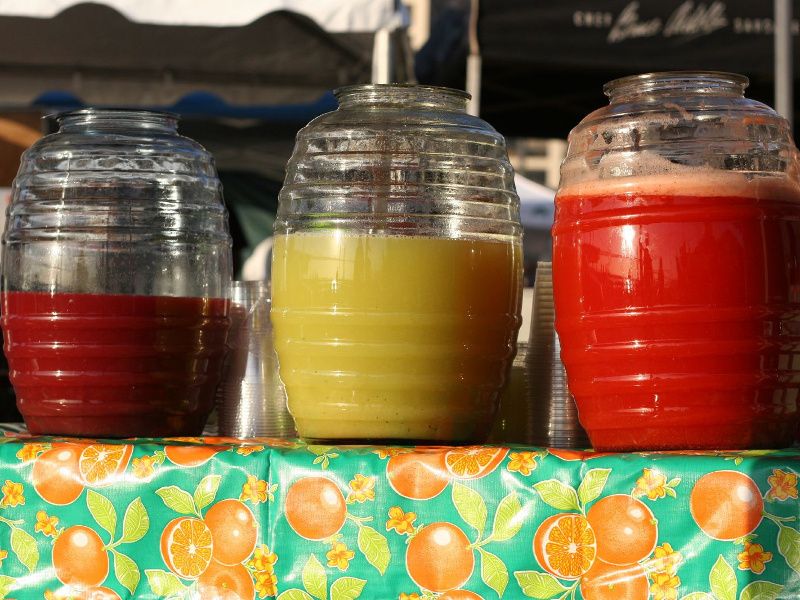Agua Fresca Stands (Fresh Fruit Drinks)