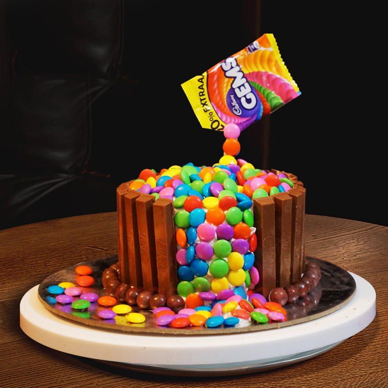 Suspended Gravity-Defying Candy Cake