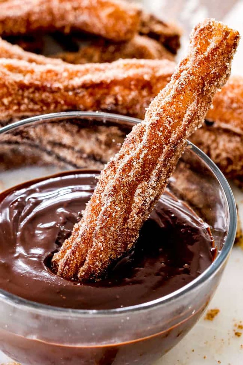 Churro Bites With Chocolate Dipping Sauce