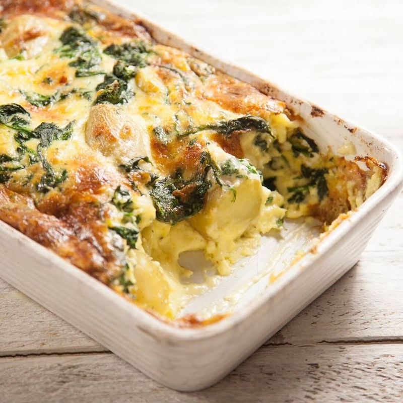 Spinach And Potato Gratin