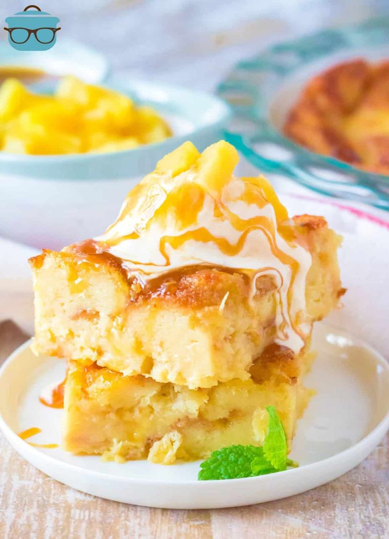 Coconut Pineapple Bread Pudding