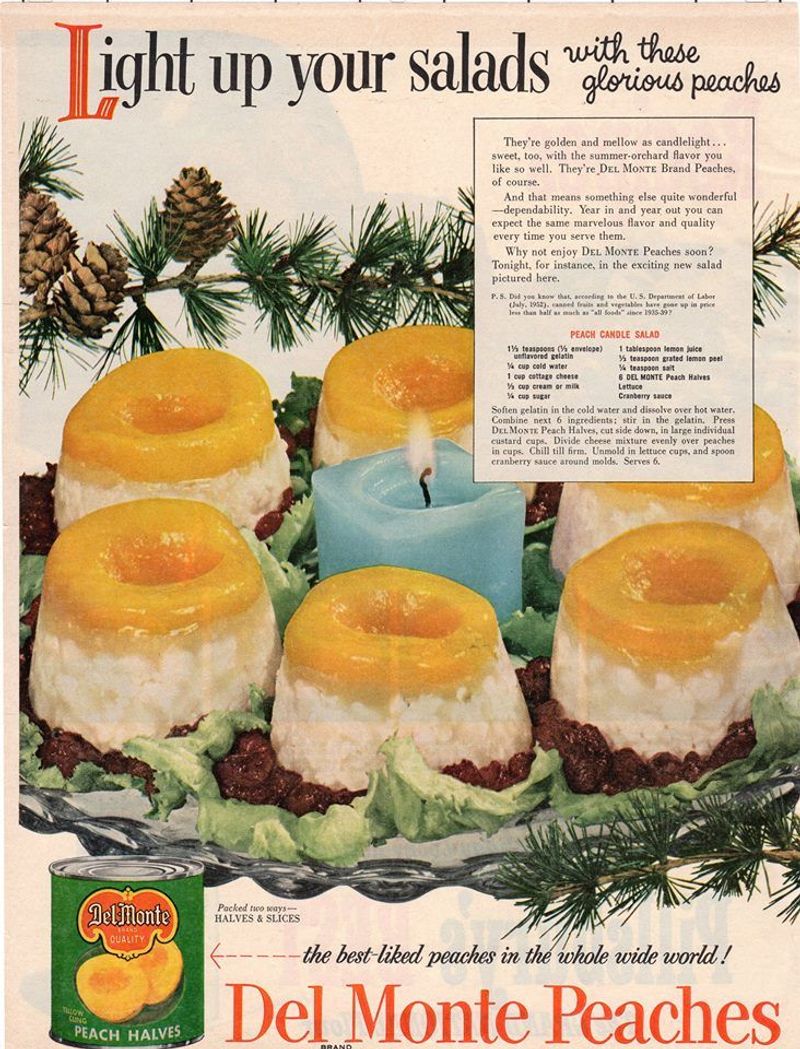 Del Monte Peach Candle Salad