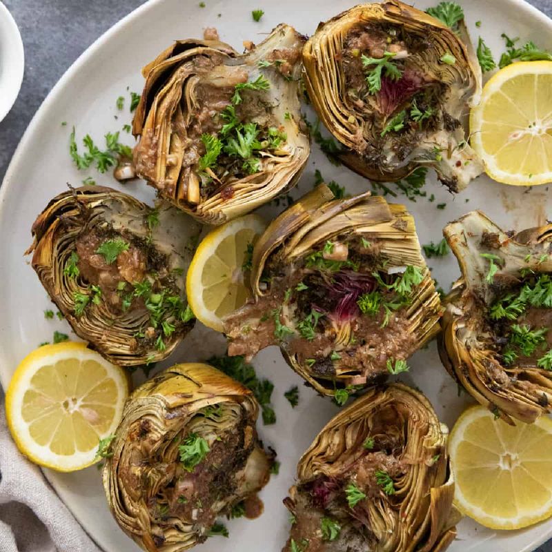 Roasted Artichokes With Lemon and Dill