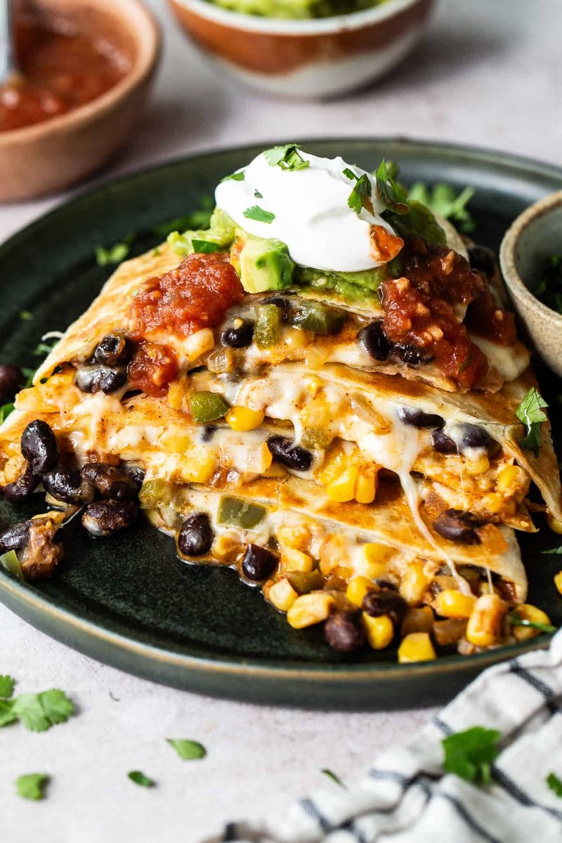 Black Bean And Corn Quesadillas