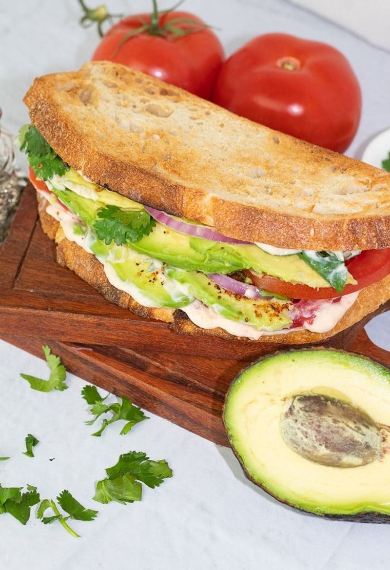 Avocado And Tomato On Sourdough