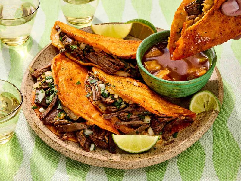 Birria Tacos With Dipping Consommé