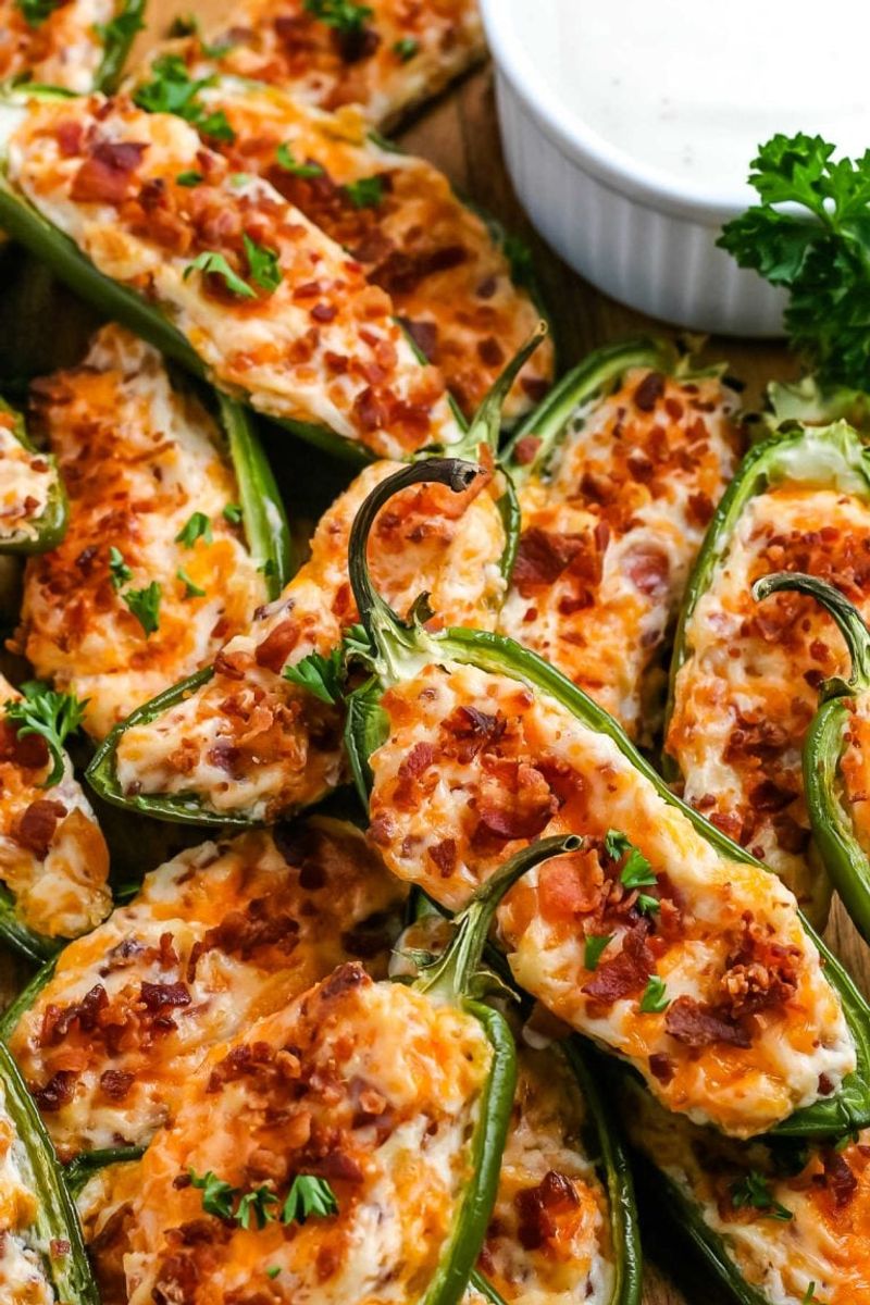 Jalapeño Poppers With Creamy Queso Filling