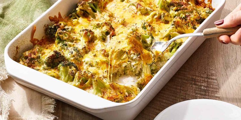 Broccoli Cheddar Potato Bake