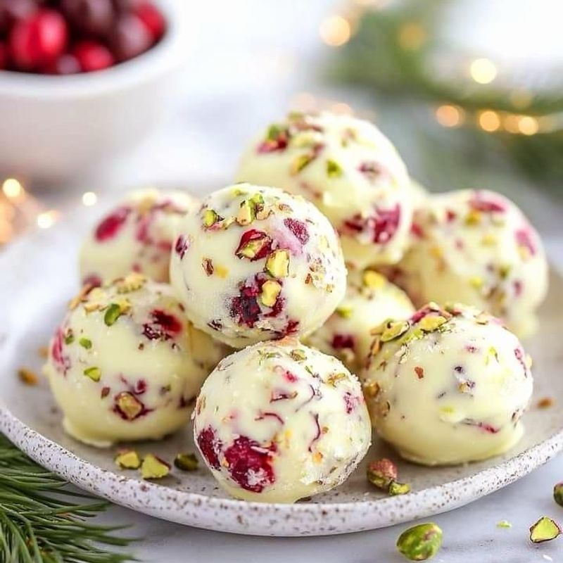 Cranberry Pistachio White Chocolate Clusters